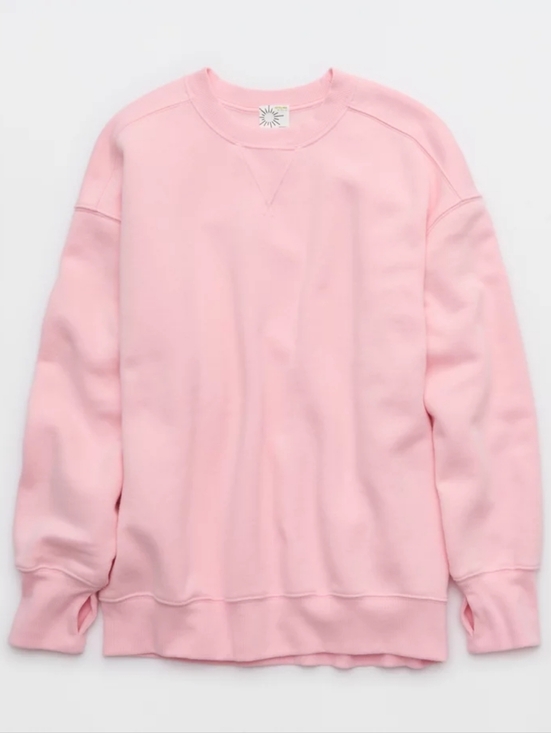 aerie Tops - OFFLINE By Aerie Cloud Fleece Oversized Crewneck Sweatshirt, Club Pink Size XXS